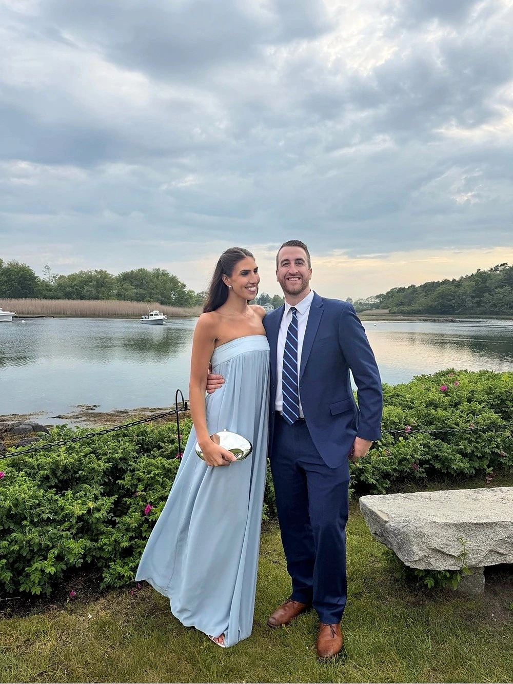 Reformation Strapless Maxi Dress in Blue Like New